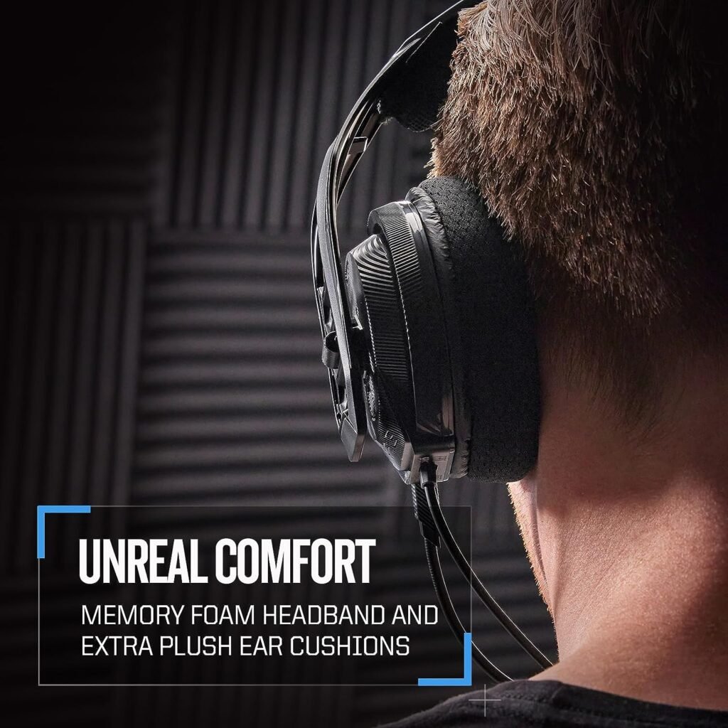 RIG 400 Performance PC Gaming Headset with Dolby Atmos for Headphones 3D Surround Sound, Noise Canceling Mic, 40mm Speaker Drivers, Adjustable Fit with Self-Adjusting Headband Comfort : Video Games